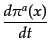 $\displaystyle \frac{d\pi^a(x)}{dt}$