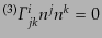 $ {}^{(3)}{\mit\Gamma}^i_{jk} n^j n^k = 0$