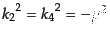 $ {k_2}^2 = {k_4}^2 = -\mu^2$