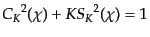 $\displaystyle {{C_K}}^2(\chi) + K {{S_K}}^2(\chi) = 1$